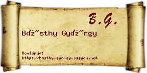 Básthy György névjegykártya