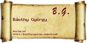 Básthy György névjegykártya