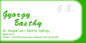 gyorgy basthy business card