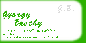 gyorgy basthy business card